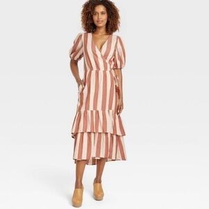 Knox Rose Pink and Cream Striped Maxi Dress